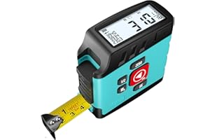 ACPOTEL Digital Tape Measure 16 Ft, 2.4" LCD Display, 6 metric and imperial units, Easy Read Digital Measuring Tape Retractable with Fractions 1/16 Rechargeable Measurement Tool for Distance/Area/Volume, Blue