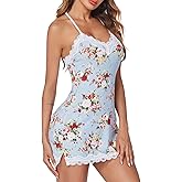 Avidlove Womens Nightgown Sexy Lace Sleepwear V Neck Full Slip Chemise Lingerie Cotton Night Gowns Babydoll Sleepshirt