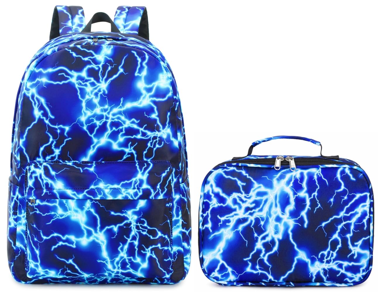 Photo 1 of **MISSING LUNCH BOX**
BABUN Backpack for Boys Middle Elementary Set for Kids Bookbag Lightning Laptop School Bags Waterproof With Lunch Box Bag (3-Blue)