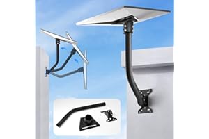 NYMUS Starlink Gen 3 Mount, Adjustable Mounting Kit Starlink Mounting Kit, Aluminum Alloy Starlink Roof Mount Compatible with V3 Starlink Standard Dish [Include Gen 3 Pipe Adapter for Starlink]