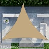 Teynewer 5x5x5m Triangle Shade Sail UV 98% Waterproof with Free Rope view 5