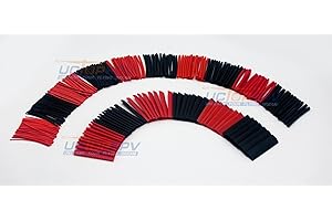 SummitLink® 306 Pcs Assorted Heat Shrink Tube 8 Sizes Tubing Wrap Sleeve Set Combo of Red Black