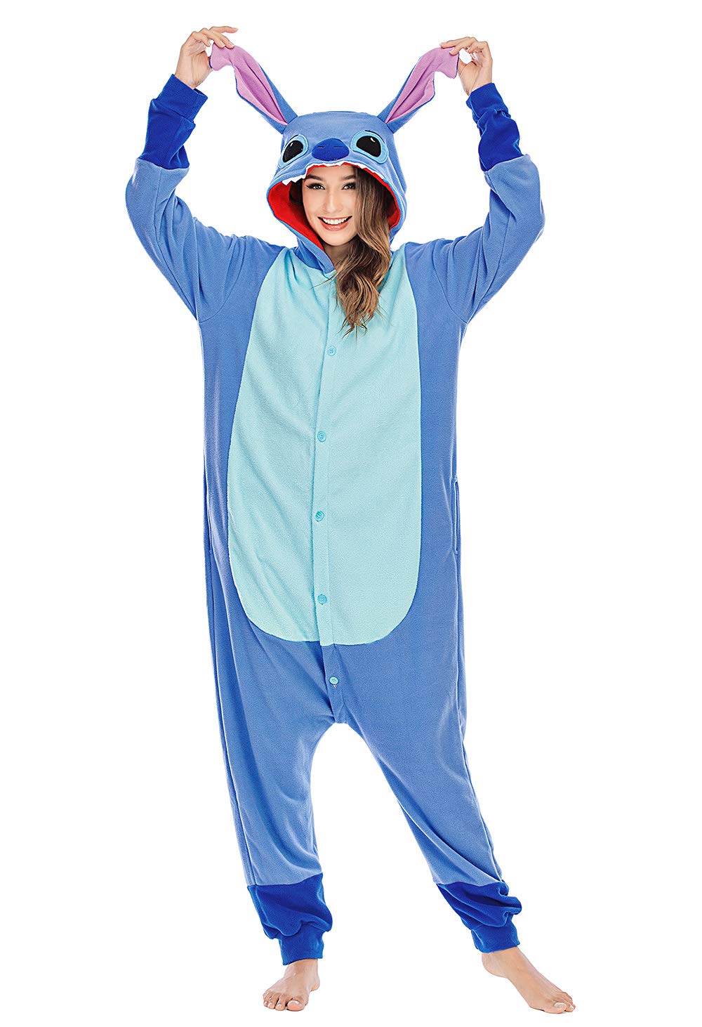 Photo 1 of NAITOKE Animal Onesie Adults Halloween Costumes Cosplay Pajamas Blue