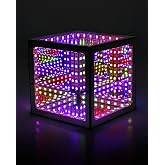 Infinity Mirror Hyper Cube LED Light, RGB Gaming Room Decor, 4Inches | Color-Changing, Music-Sync, APP-Controlled, Ambient Light for Gaming, Party, Home