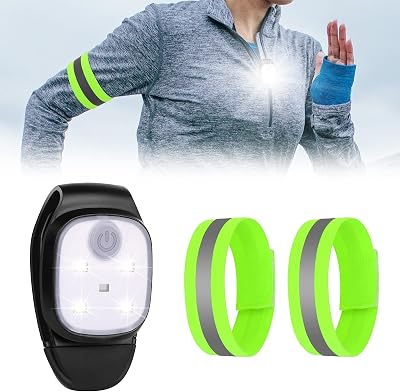 URAQT USB Rechargeable Running Clip Light 180 LM LED Safety Night Clip-on