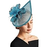 DRESHOW Women Fascinator Hats Tea Party Hat Vintage Pillbox Hat Headband for Cocktail