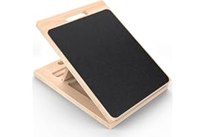 ANVICTOX Adjustable Wooden Slant Board for Calf Stretching ,Portable Calf Stretcher Incline Board for Knees Ankle Heel Feet Leg,300lbs Weight Capacity