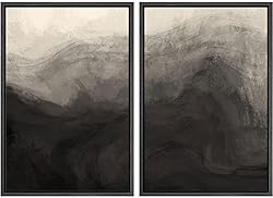 MUDECOR Framed Canvas Print Wall Art Set Monochrome