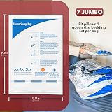 MEIQIHOME Vacuum Storage Bags Jumbo 7 Pack Space Saver 39x27 Double Zip view 4