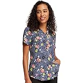 Cherokee Prints Women Scrubs Top V-Neck Print CK662