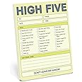 Knock Knock 1-Count High Five Nifty Note Pad: Checklist Memo Pad (Pastel Yellow), 4 x 5.25-Inches