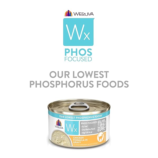 WERUVA WX PHOS FOCUSED NATURAL WET CAT FOOD, OUR LOWEST PHOSPHORUS FORMULAS