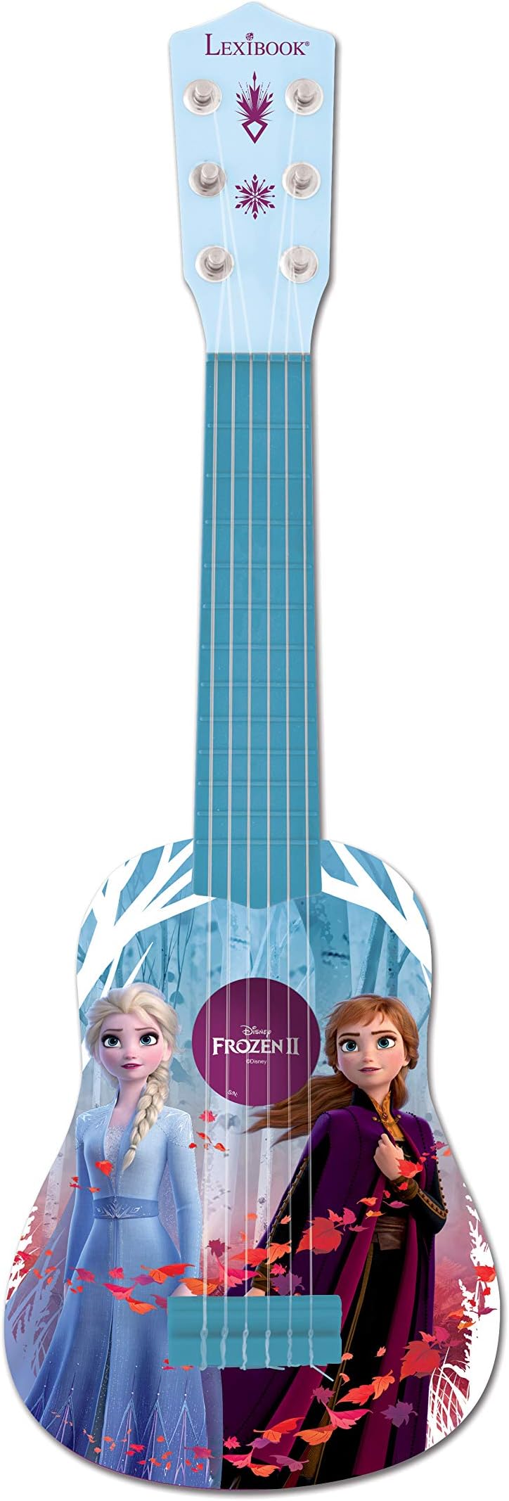 Lexibook Frozen My First Guitar 21 inch Nylon Strings Guide Included Blue K200FZ