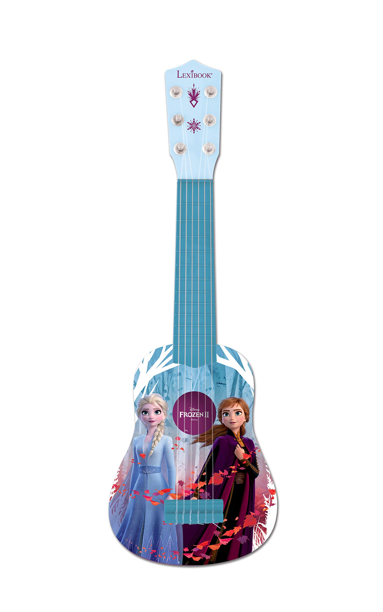 Lexibook, Frozen, My First Guitar for children, 6 nylon strings, 21" long, guide included, blue, K200FZ