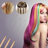 KALIONE 6 Pack Hair Extension Beader Kit Loop Needle Threader Tool view 5