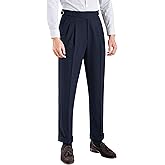 CHOKMAR Men's Classic Gurkha Naples Italian Style Dress Pants No Need to tie a Belt