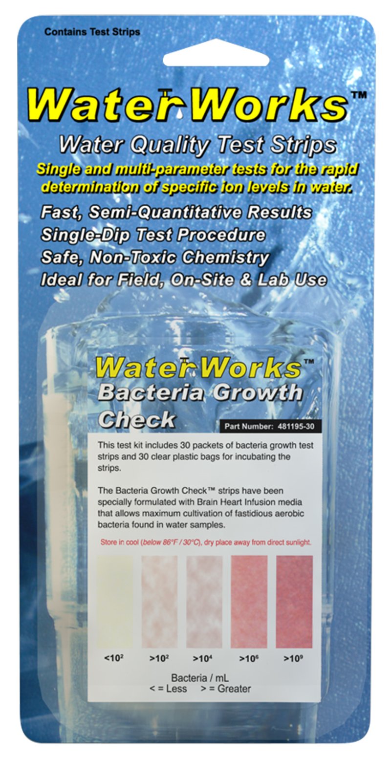 Industrial Test Systems WaterWorks 481195-30 Bacteria Growth Check, 30 Tests(Water Quality Test Strips)