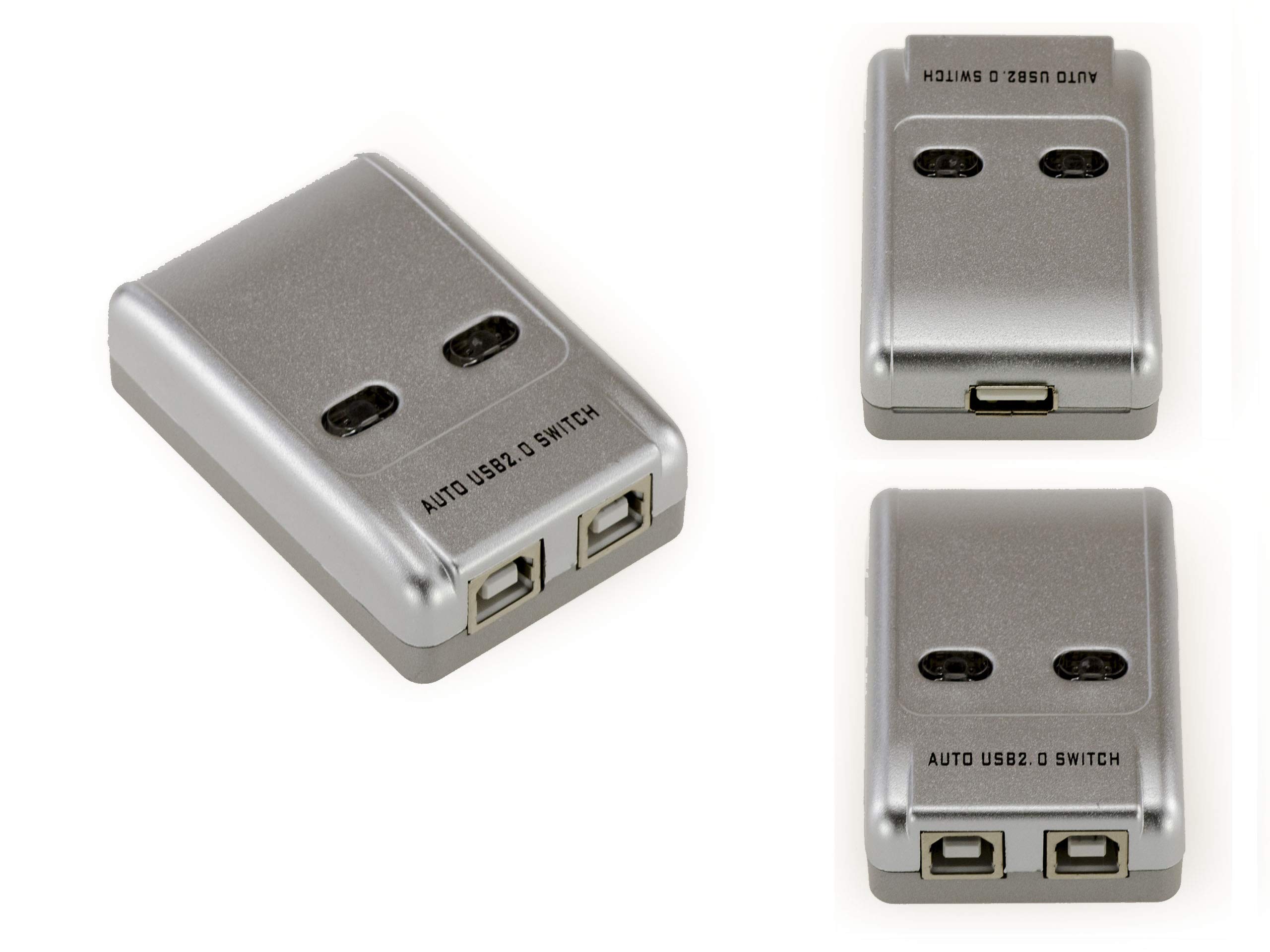 KALEA-INFORMATIQUE USB 2.0 AUTOMATIC sharing box, switch type, 2 ports, printer compatible