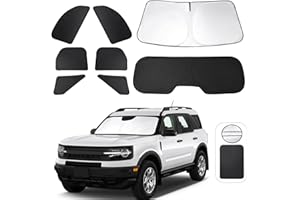 TINGLU Window Shades for Ford Bronco Sport 2021-2024 2025 Accessorie Car Side Full Windows Rear Triangular Windshield Sun Shade Sun UV Rays & Privacy Protection for Camping,Napping,and Relaxing 8PCS