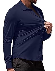 COOFANDY Men's Muscle Fit Dress Shirts Stretch