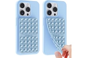 KLEARLOOK MAXIMIZED CLARITY! 2PCS Silicone Suction Cup Phone Case Mount Double Sided, Silicon Sticky Phone Grip with Higher Suction Power for Cell Phone, Hands-Free Phone Accessories Holder for Selfies and Videos, Light Blue
