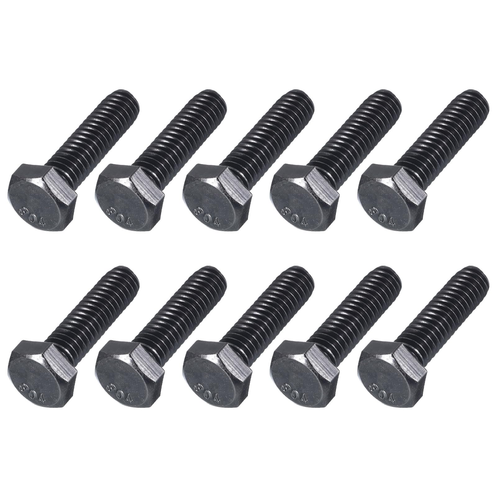 METALLIXITY Hex Head Bolts (5/16-18 x 1") 25Pcs, 304 Stainless Steel 18-8, Fully Threaded, External Hex Drive, Hex Head Screw Bolt, Black Oxide โ image 1
