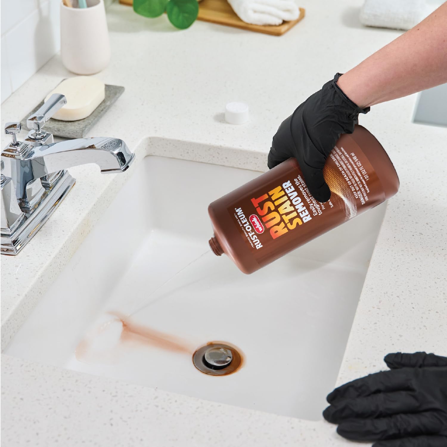 Rust-Oleum Whink Rust Stain Remover | Heavy-Duty Iron Stain Remover for White Toilets & Sinks, Colorfast Fabric & Carpets | 32 oz