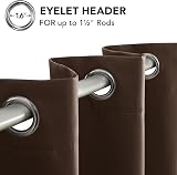 Deconovo Window Treatments Thermal Insulated Eyelet Curtains Blackout Bedroom view 7