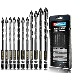 11-pc Carbide Masonry Concrete Drill Bit Set for