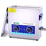 DK SONIC Ultrasonic Cleaner with Heater and Basket for Denture, Coins, Small Metal Parts, Record, Circuit Board, Daily Necess