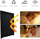 Maritown Temporary Blackout Blinds No Drill Stick On 2 in 1 Privacy Thermal view 2
