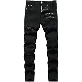 SUPBIRD Boy's Stylish Moto Biker Ripped Distressed Skinny Fit Stretch Fashion Denim Jeans