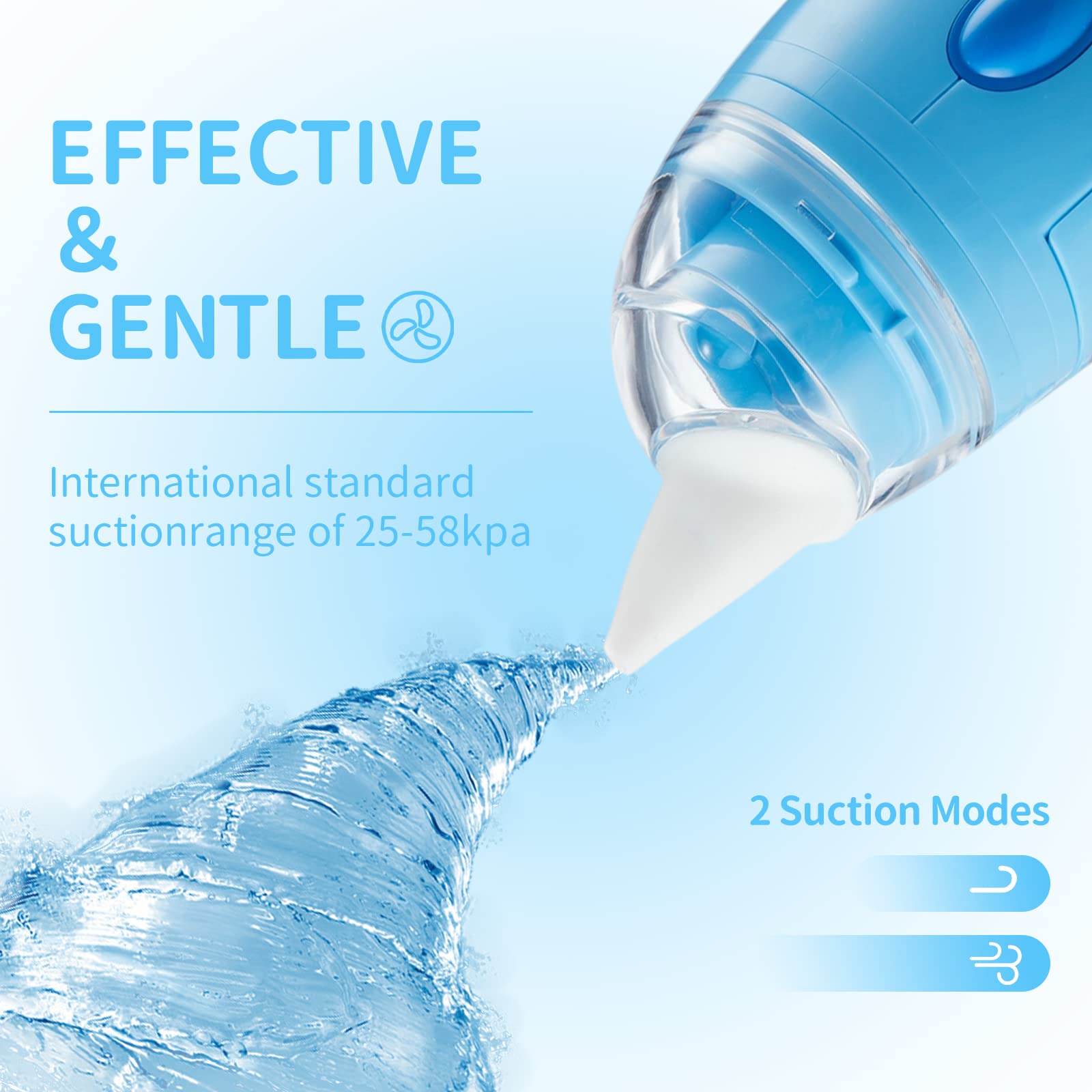 Berrcom Nasal Aspirator for Baby, Electric Nose Sucker Baby Nose Cleaner Automatic Booger Sucker for Kids with Music, Adjustable Suction Level