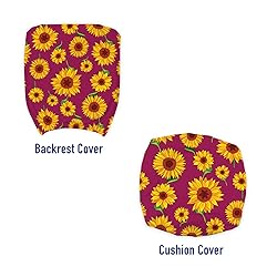 Lunarable Sunflower Office Chair Slipcover, Vibrant
