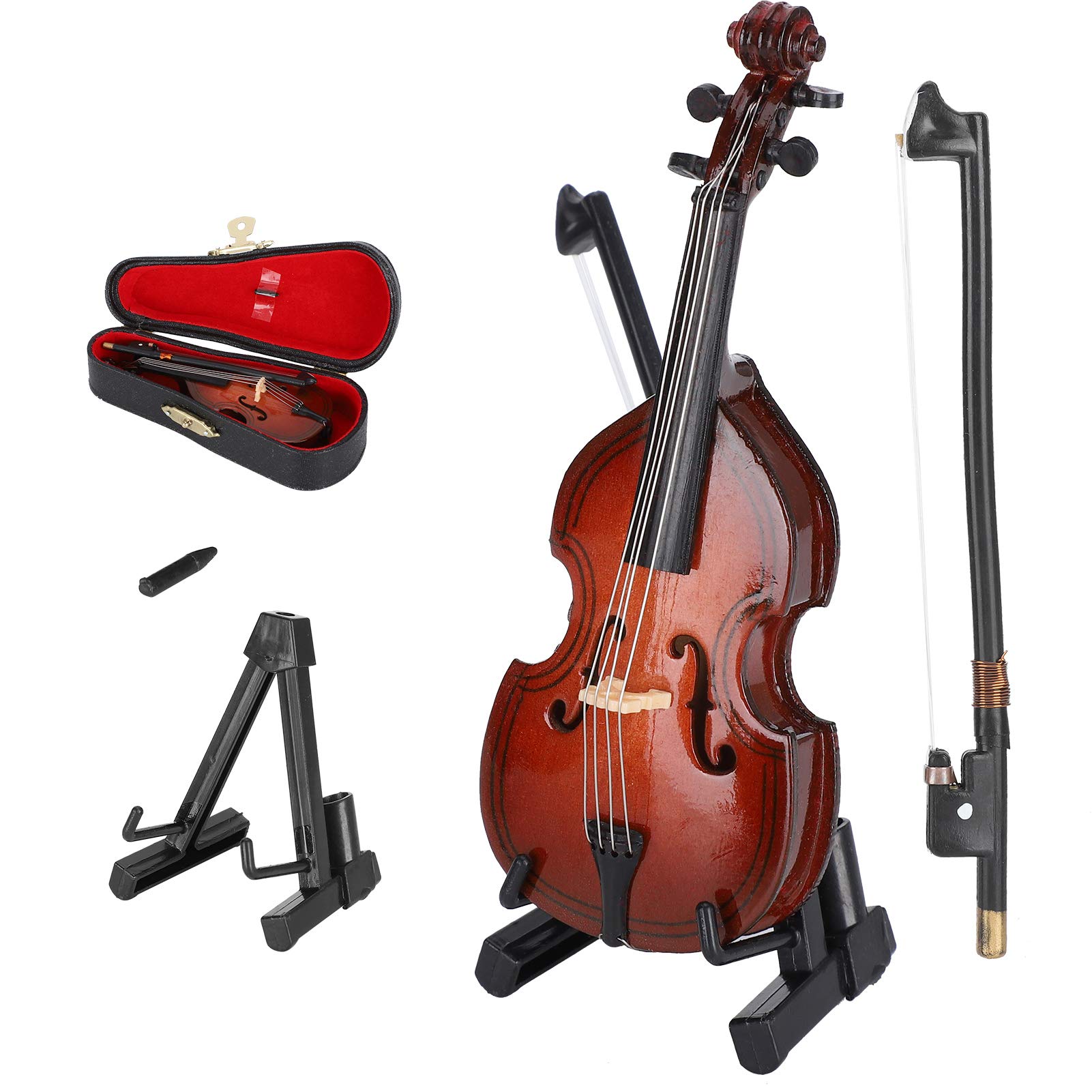 Mini Cello Model Cello Ornaments Musical Instrument Decorative Pocket Musical Instrument for Mini House Room Furnishings