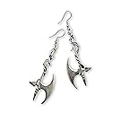Gothic Vine Wrapped Executioner's Axe Medieval Renaissance Dangle Earrings