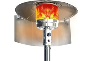 AIHMILCL Patio Heater Reflector Shield Outdoor Patio Heater Shield Reflector for Extra Heat Reflecting Saving Gas