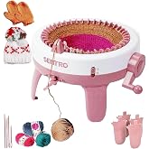 Sentro Knitting Machine 40 Needles, Circular Loom, Double Knit Crochet Kit | Panel &amp; Tube Dual Mode, 4 Yarn Tension Settings, ABS Plastic, for Kids &amp; Adults, DIY Hat Scarf Sock Glove
