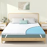 Releep 3 Inch Cal King Gel High Density Mattress Topper, Cooling Firm Bed Topper for Pressure Relief, Orthopedic Support Mattress Topper with Non-Slip Washable Cover, CertiPUR-US Certified