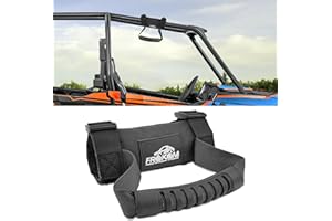 Frokom 1 PCS Black Roll Bar Grab Handles,UTV Grab Handles for 1.5 to 2" Roll bar cage Fit for Polaris RZR, Can Am X3, Kawasaki Mule Teryx, Honda Pioneer, Wildcat, CFMoto Zforce, Yamaha Rhino