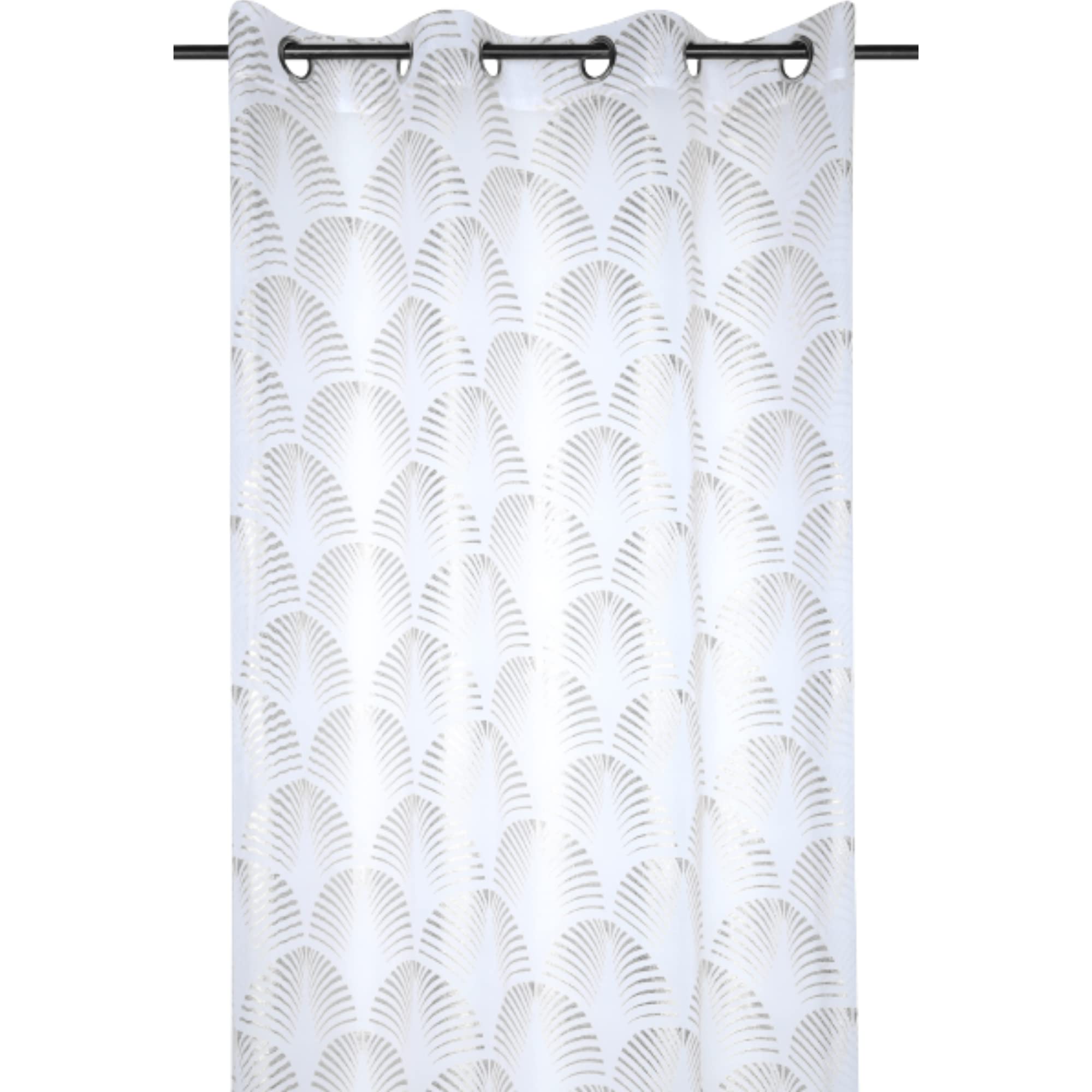 Lovely Casa - Voile - 140 x 260 cm - Maldives model - silver - R6B095002VL - exotic motif - ideal for any room
