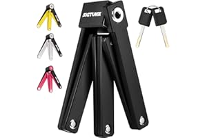 SIGTUNA Folding Bike Lock - Hardened Steel 8mm Fold-Up Heavy Duty Bike Lock with Easy Mounting, Secure Lock and Anti-Scratch Coating - Easily Keep Bike Secure and Paintwork Undamaged - Bicycle Lock