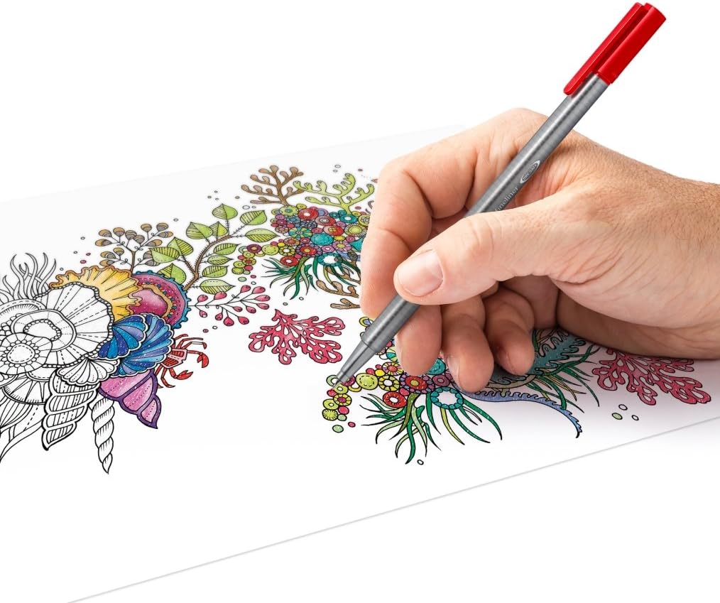 STAEDTLER 334-61 Triplus Fineliner Superfine Pen, 0.3mm Line Width - Red Violet (Box of 10), Dark Mauve - Image 4