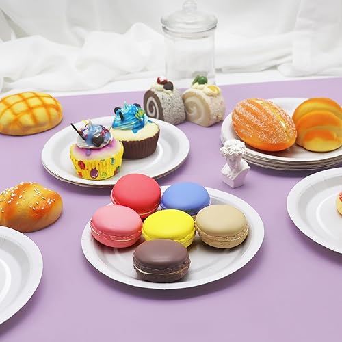 Gudvilla White Paper Plates Bulk-Cake Plates Disposable Heavy Duty Dessert  Plates inch Paper Plates White Di