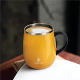Ideus Coffee Mug 470ml Double Wall Vacuum Stainless Steel Leopard Yellow view 7