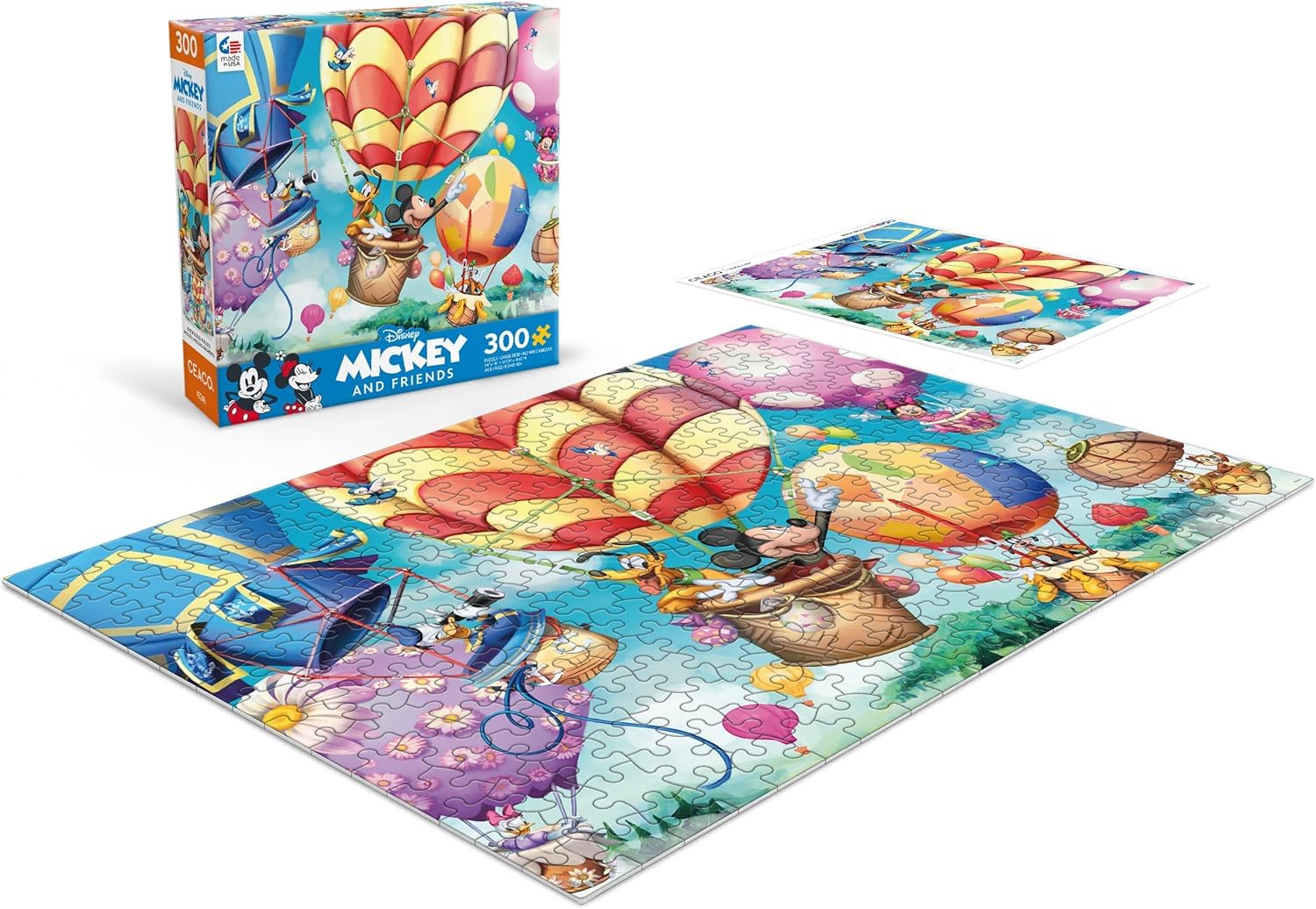 Ceaco - Disney - Mickey's Air Balloon - 300 Oversized Piece Jigsaw Puzzle