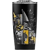 Batman 80 Years Bat Panels Stainless Steel Tumbler 20 oz Coffee Travel Mug/Cup, Vacuum Insulated & Double Wall with Leakproof Sliding Lid