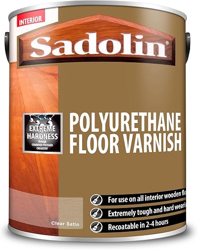 Sadolin Polyurethane Floor Varnish 5 L Satin - One Pack