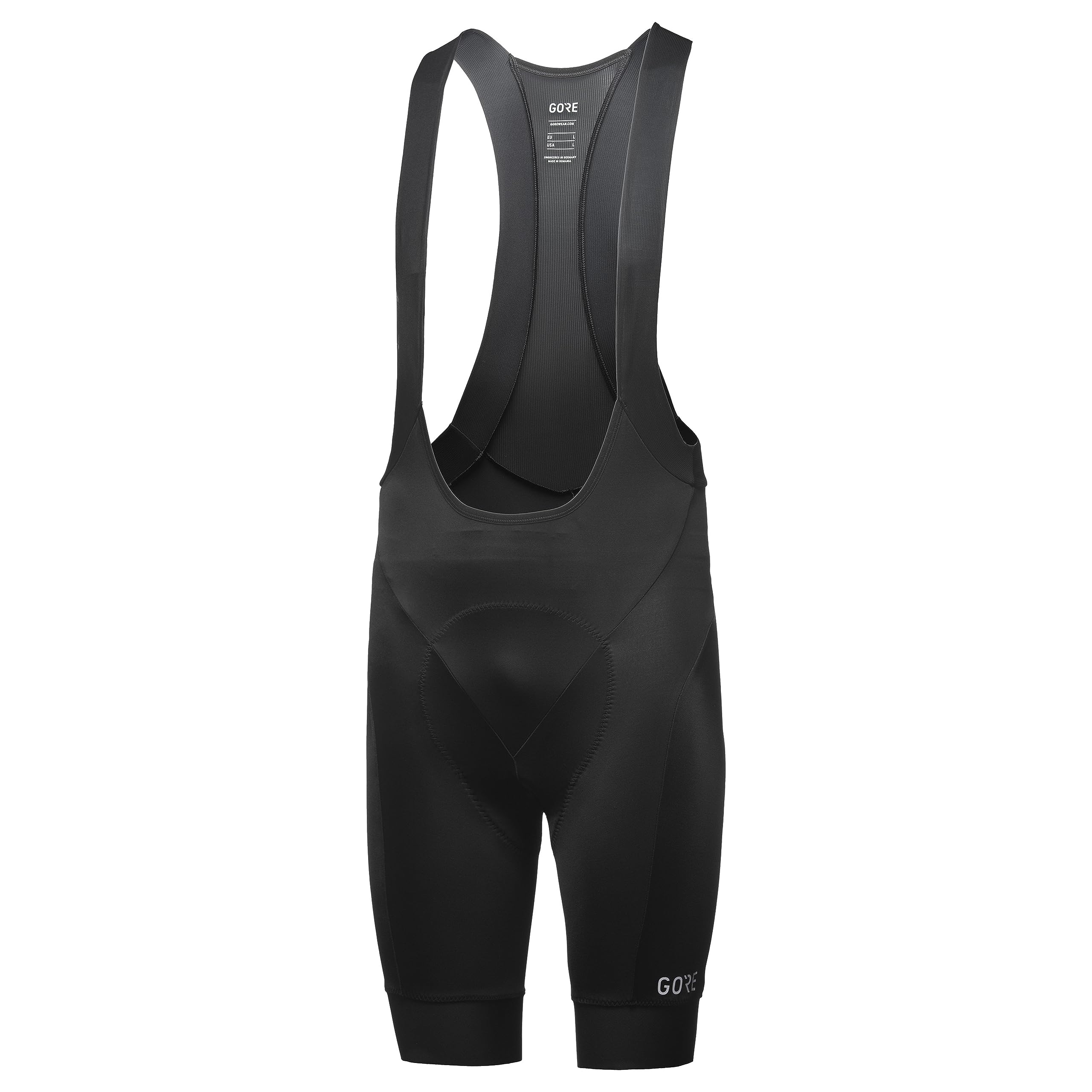 GORE WEAR Herren C5 Opti Trägerhose+ Kurze, Schwarz, M EU 6