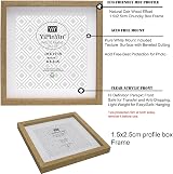 YiPinYin 3 Pack 10x10 Inch Square Wooden Photo Frames with Mount view 5